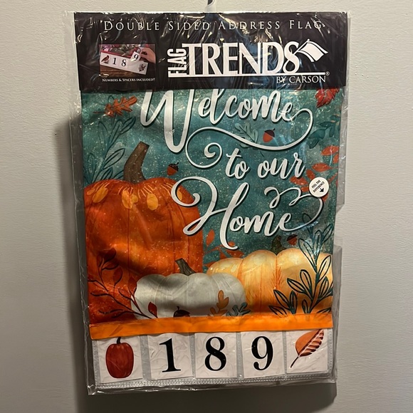 Other - NEW Double Sided Fall Address Garden Flag